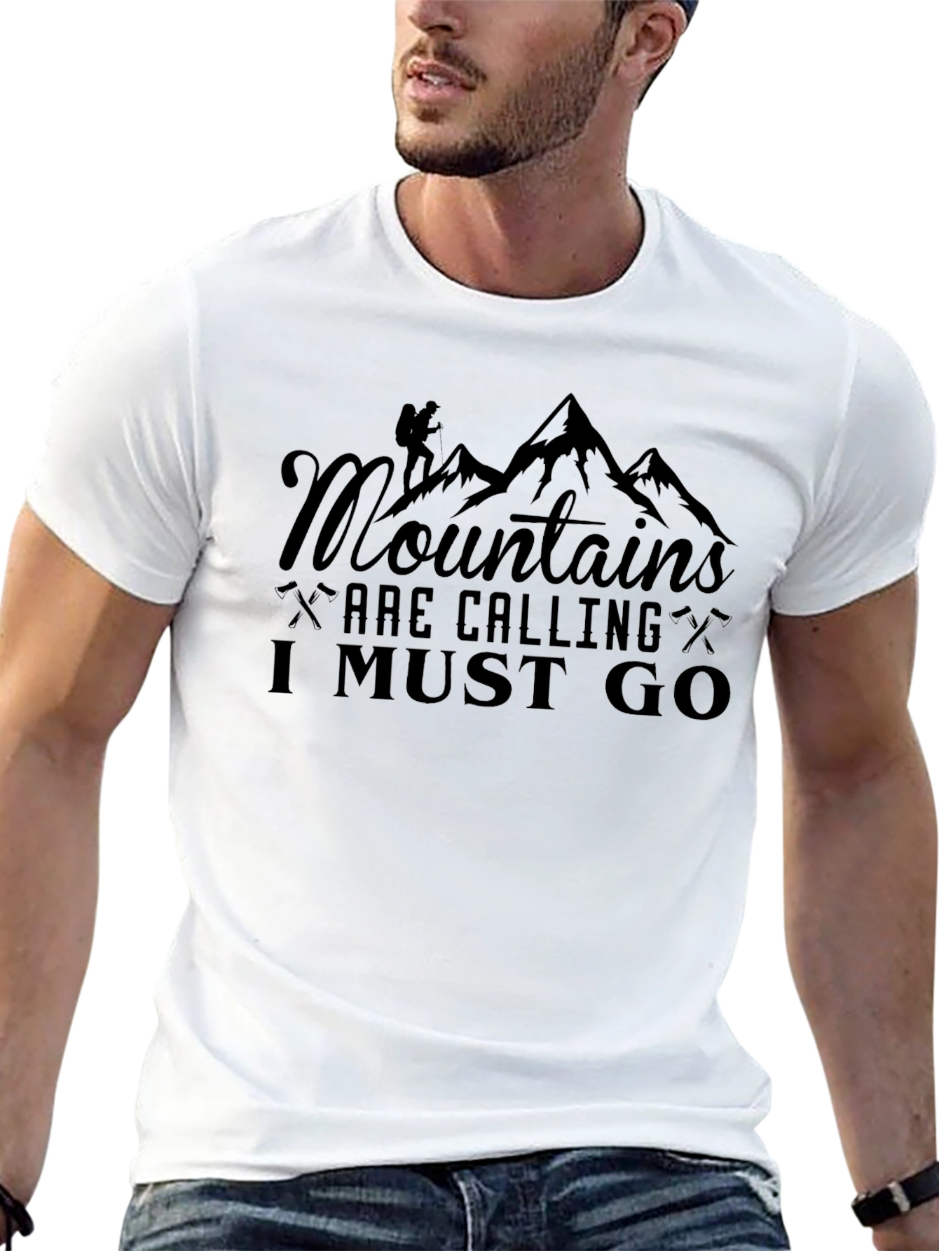 Mountains Are Calling T-Shirt - Black