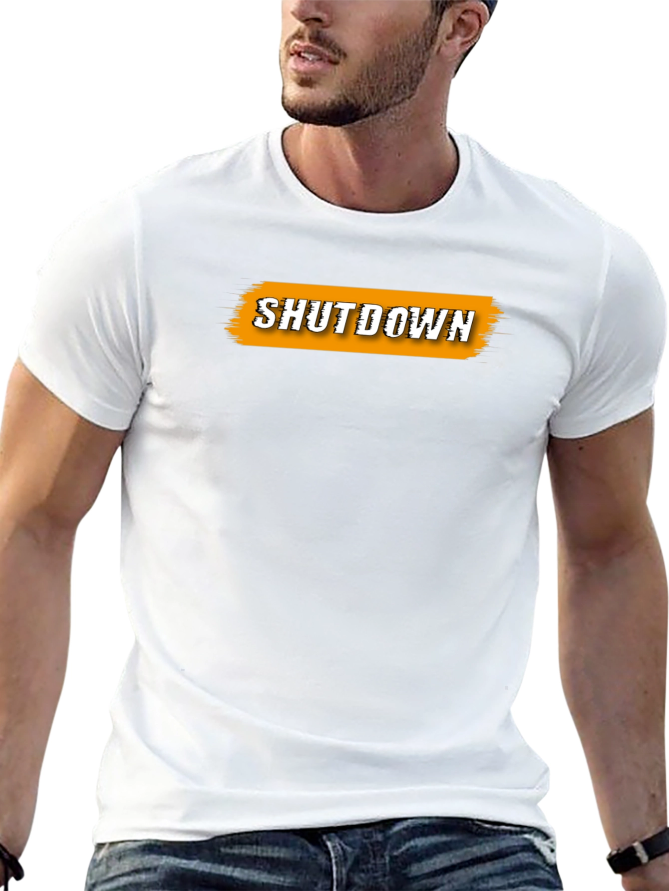 Shutdown Graphic Tee - Trendy Casual Wear