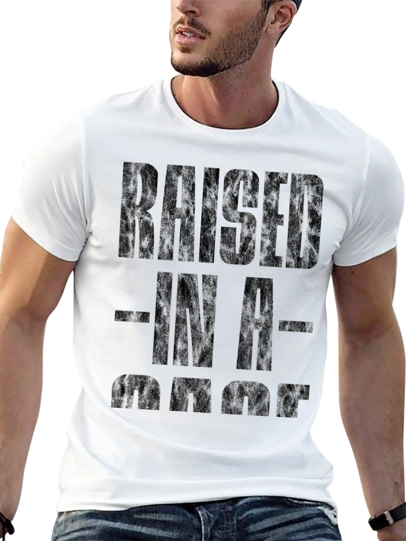 Raised In A Garage Black Graphic Tee