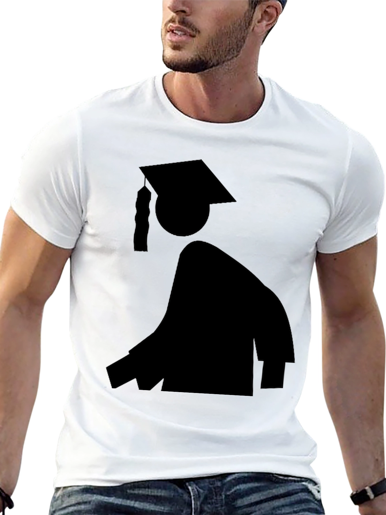 Graduation Silhouette Black T-Shirt