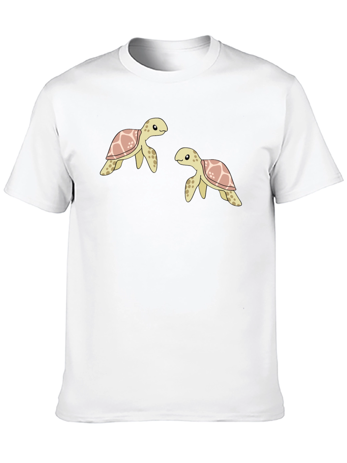 Cute Turtle Graphic Black T-Shirt