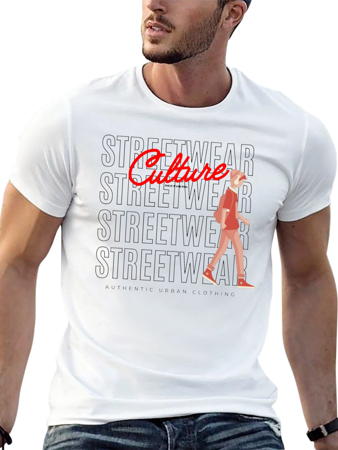 Streetwear Culture Graphic Black T-Shirt