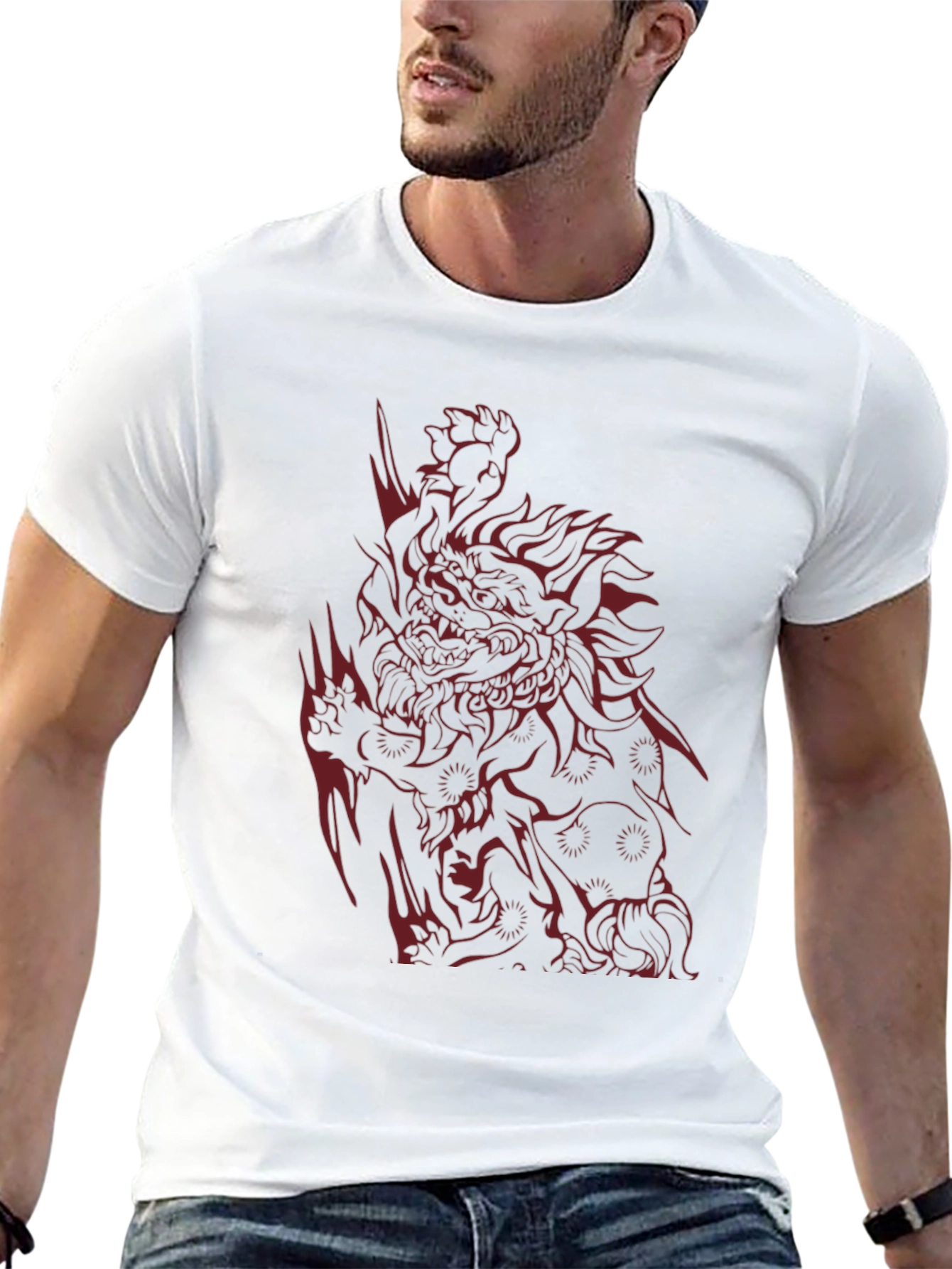Red Dragon Graphic Black T-Shirt