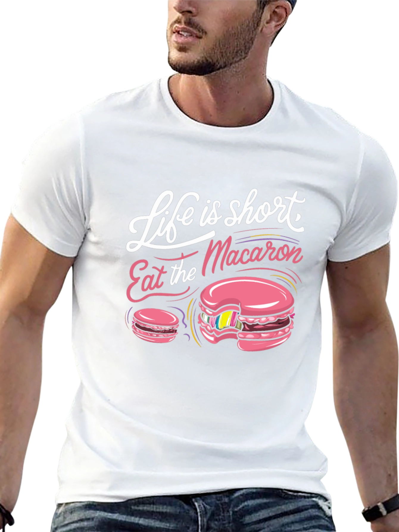 Life is Short Eat Macaron T-Shirt