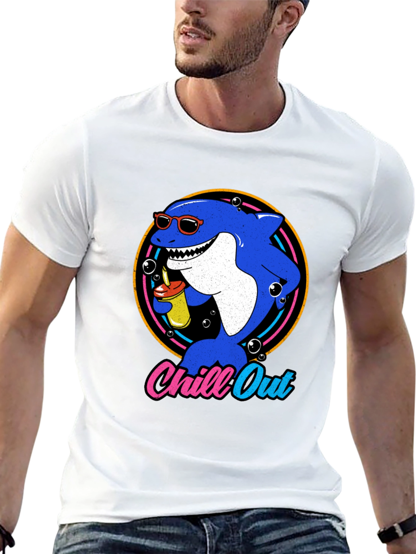 Chill Out Shark Graphic Tee