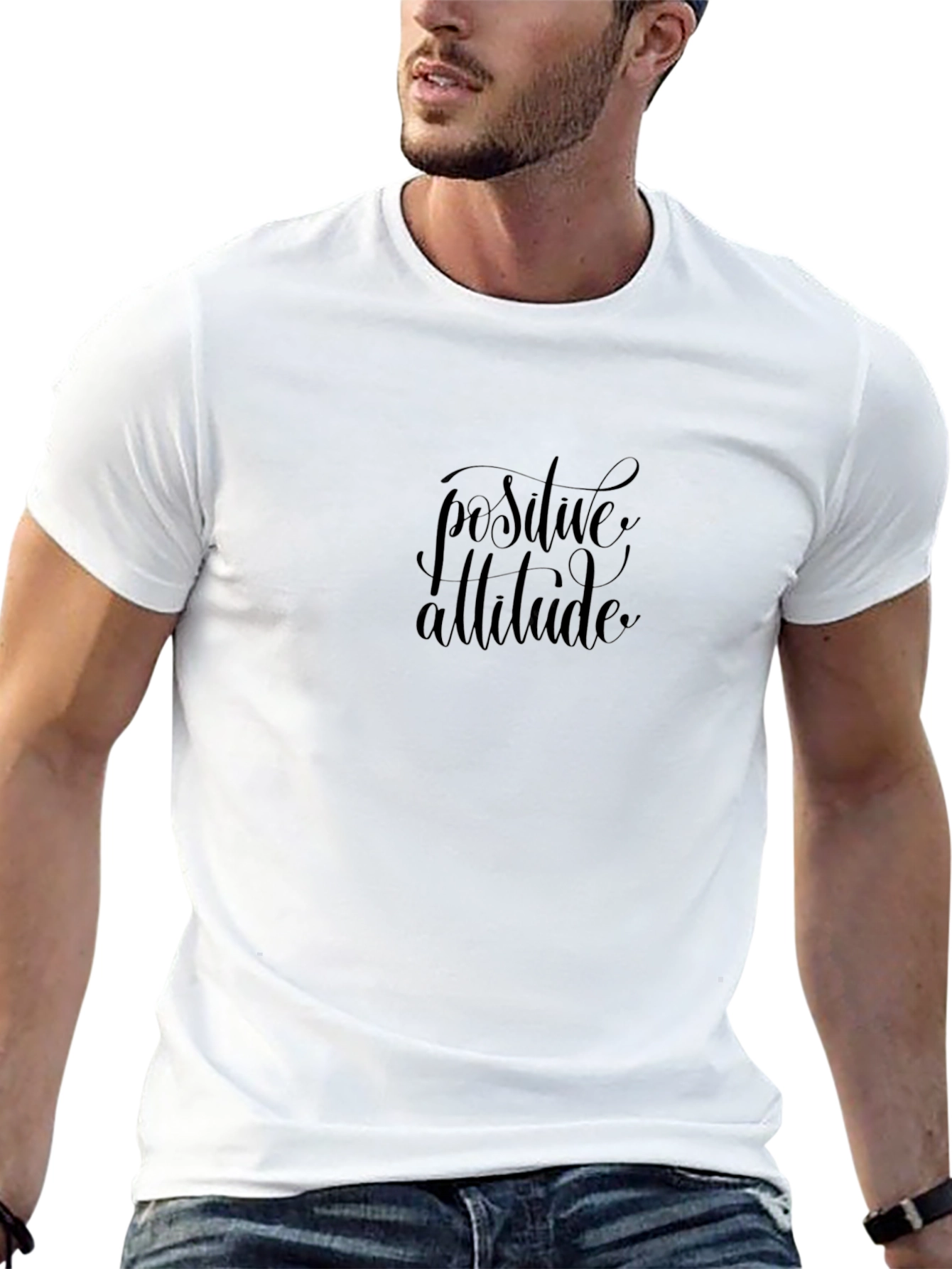 Positive Attitude Black Tee
