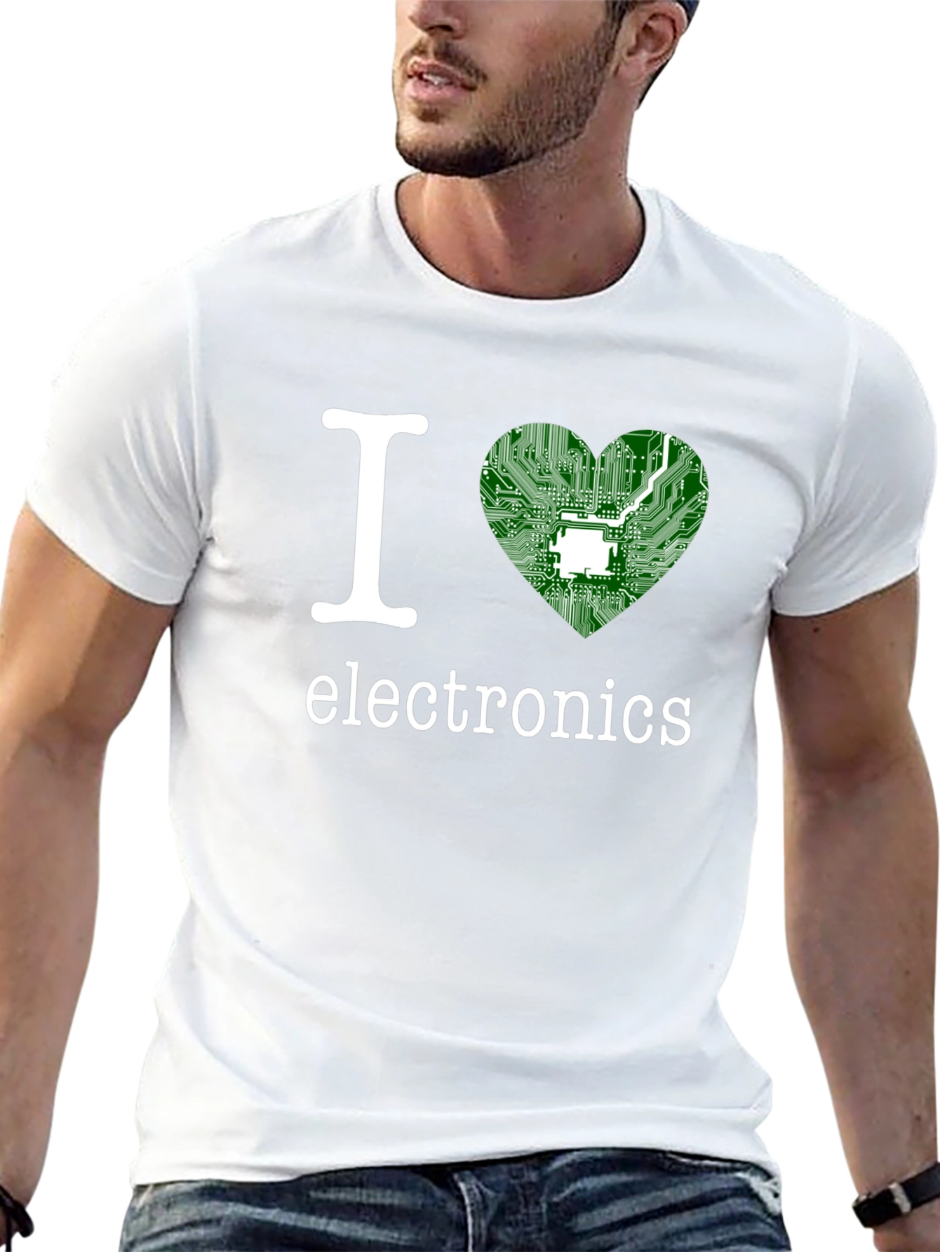 I Heart Electronics T-Shirt - Circuit Board Design