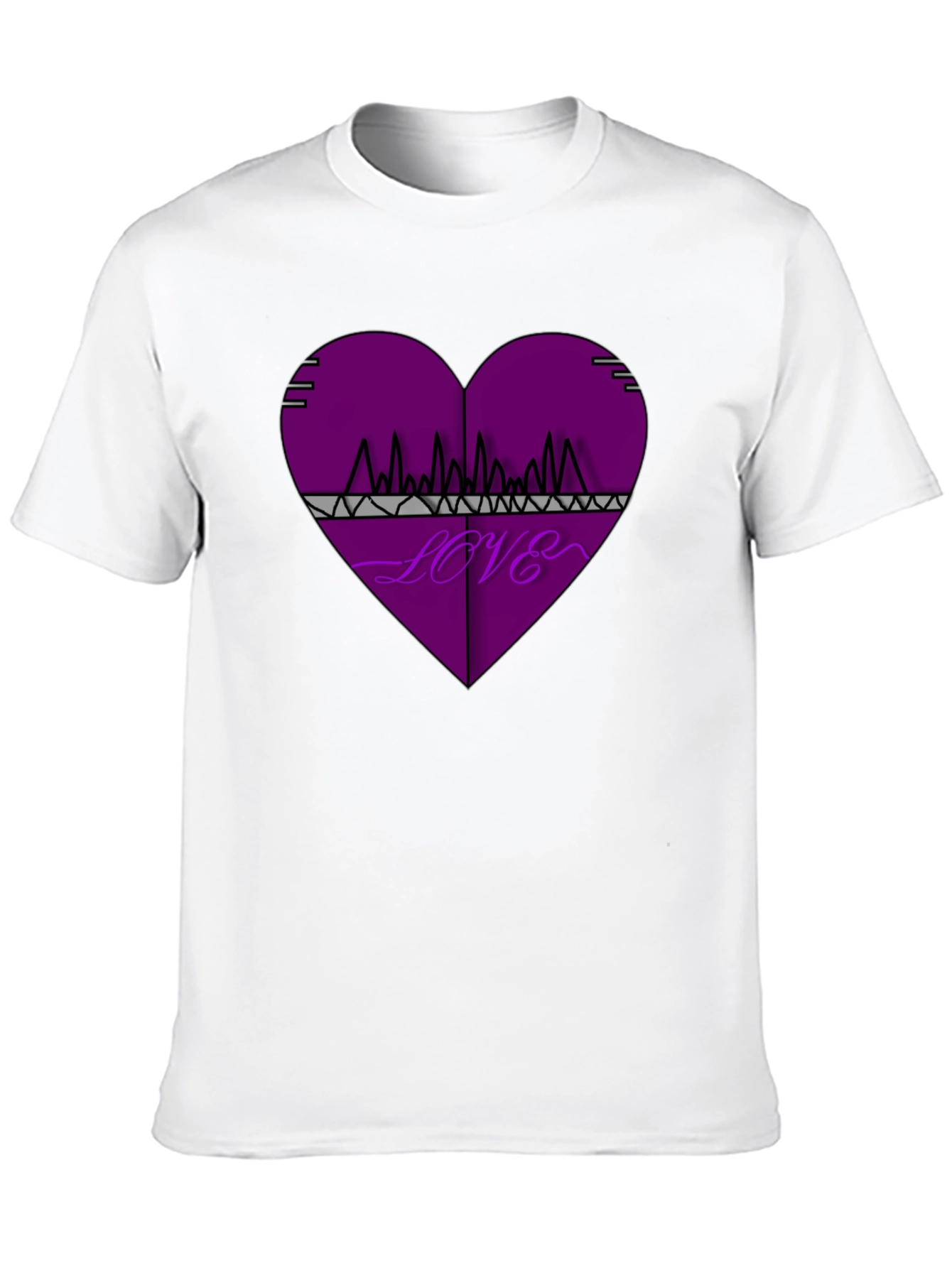 Love Frequency Graphic Tee - Black Cotton