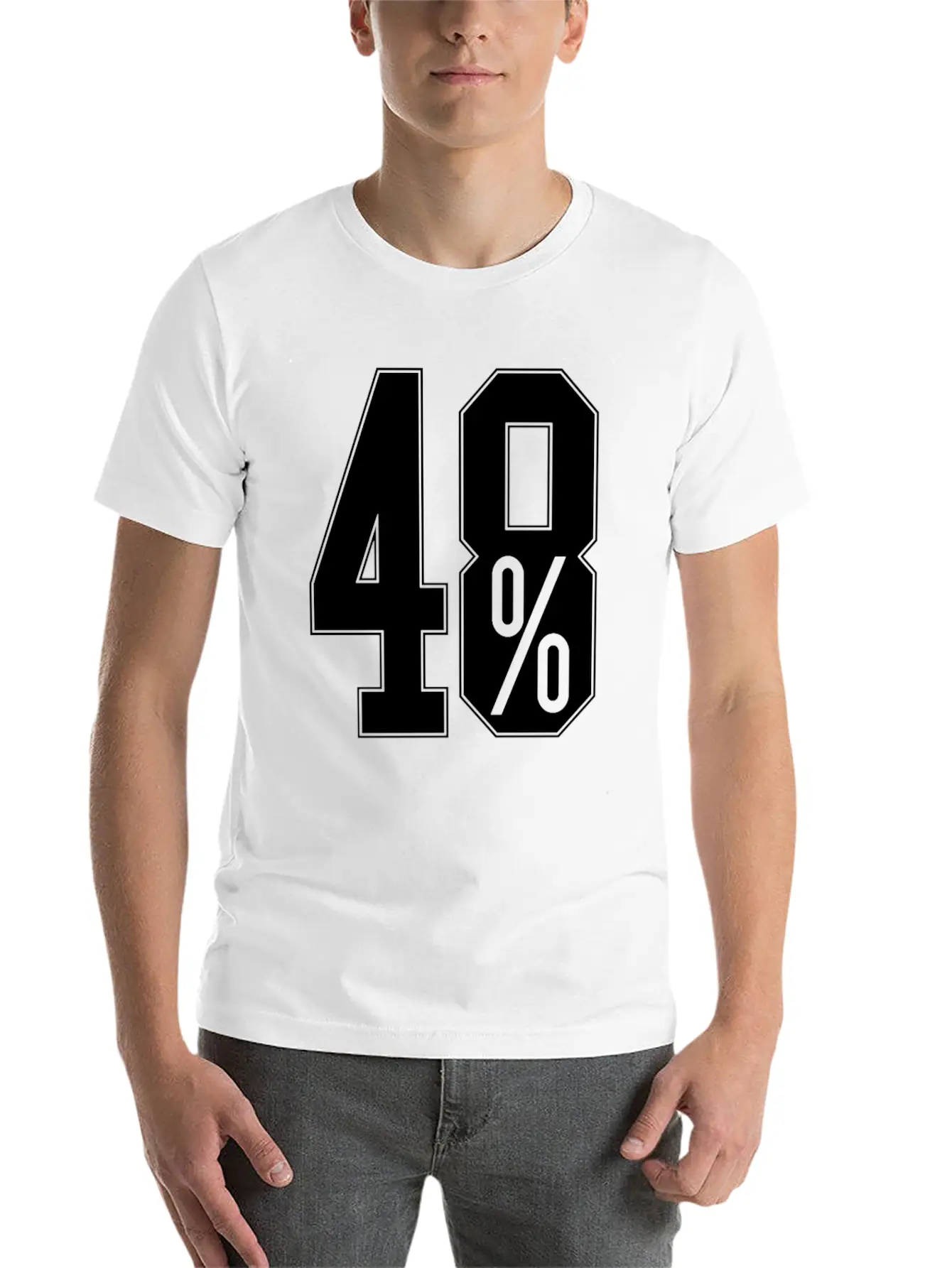 48 Percent EU Referendum Unisex Casual T-Shirt – Clean Design For Daily Comfort