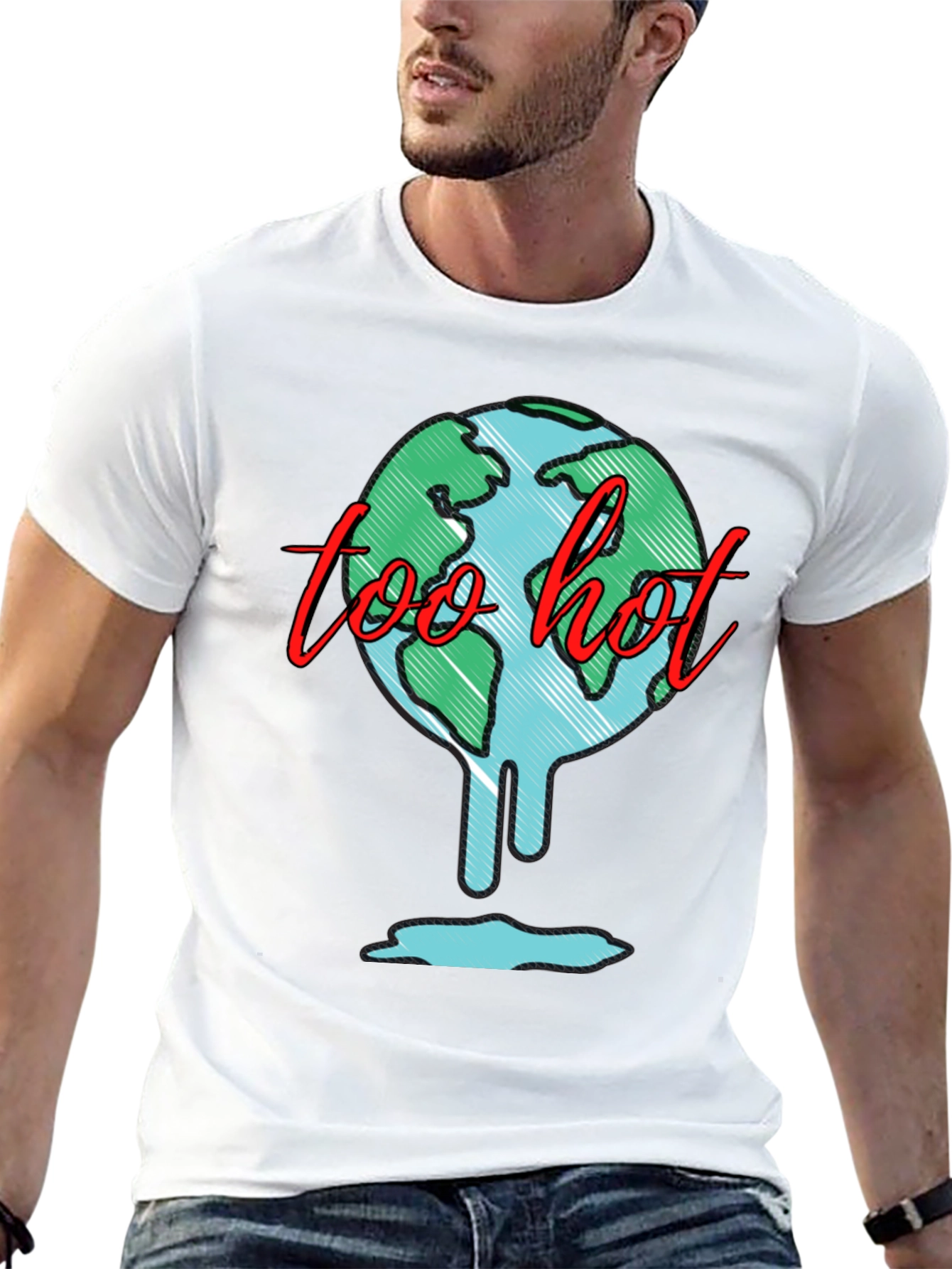 Too Hot Graphic Tee - Global Warming Awareness Shirt