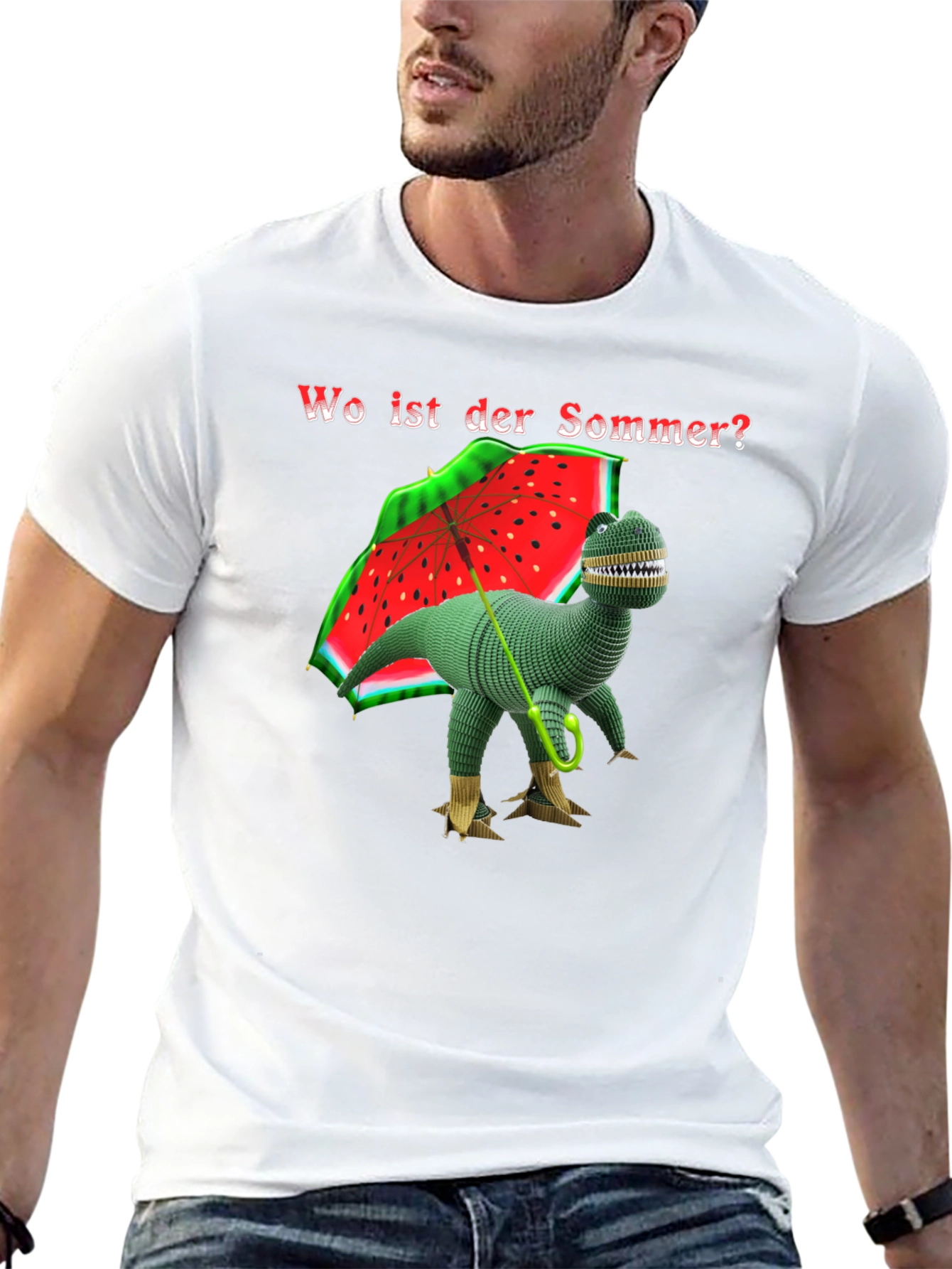Funny Dinosaur T-Shirt - Wo ist der Sommer?