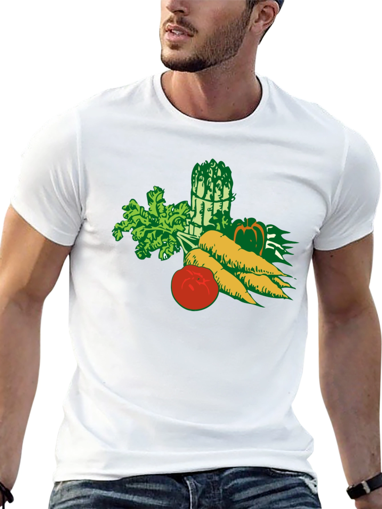 Vibrant Veggie Graphic Tee - Fresh & Fun Design