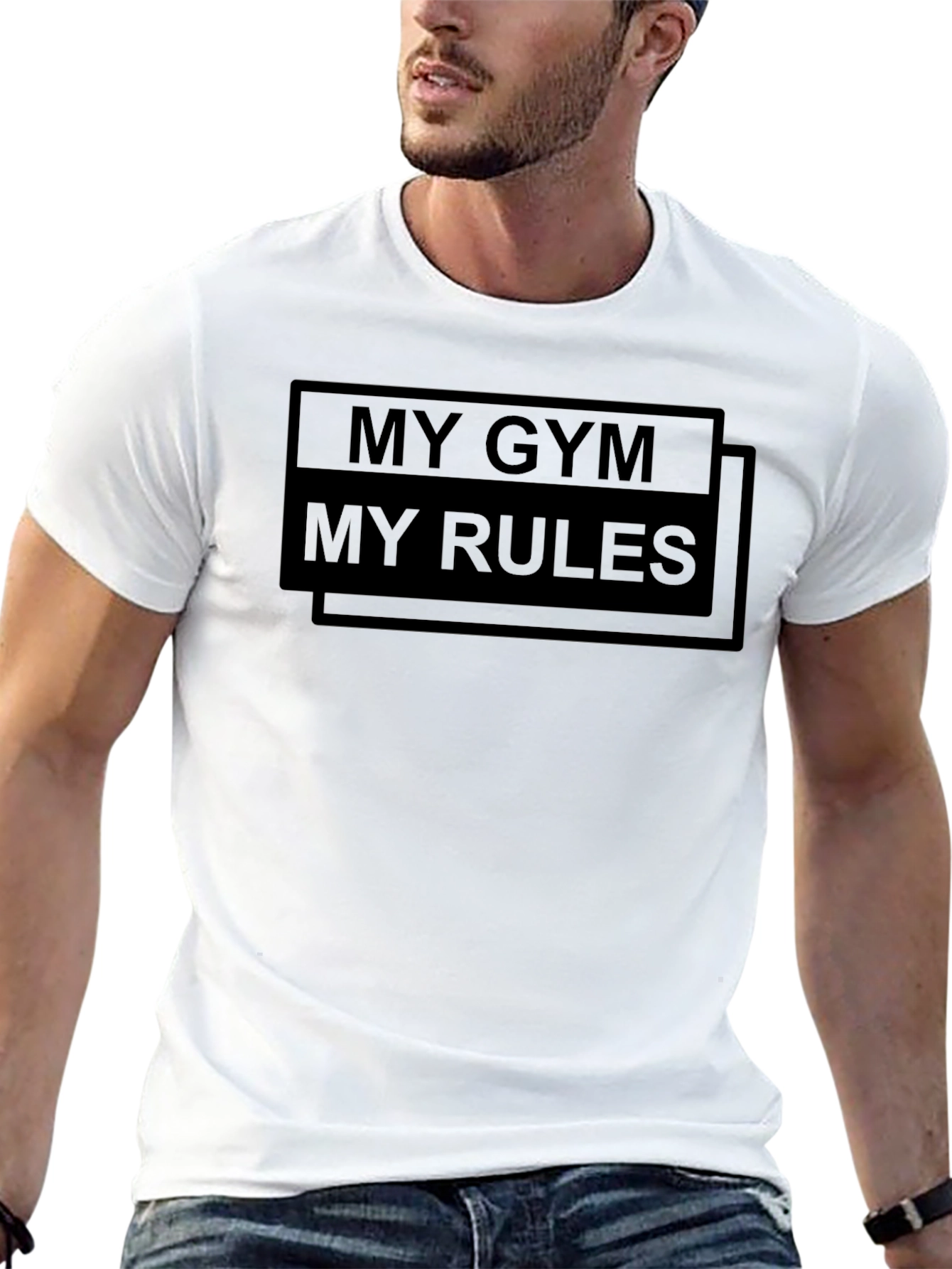My Gym My Rules Black Graphic T-Shirt