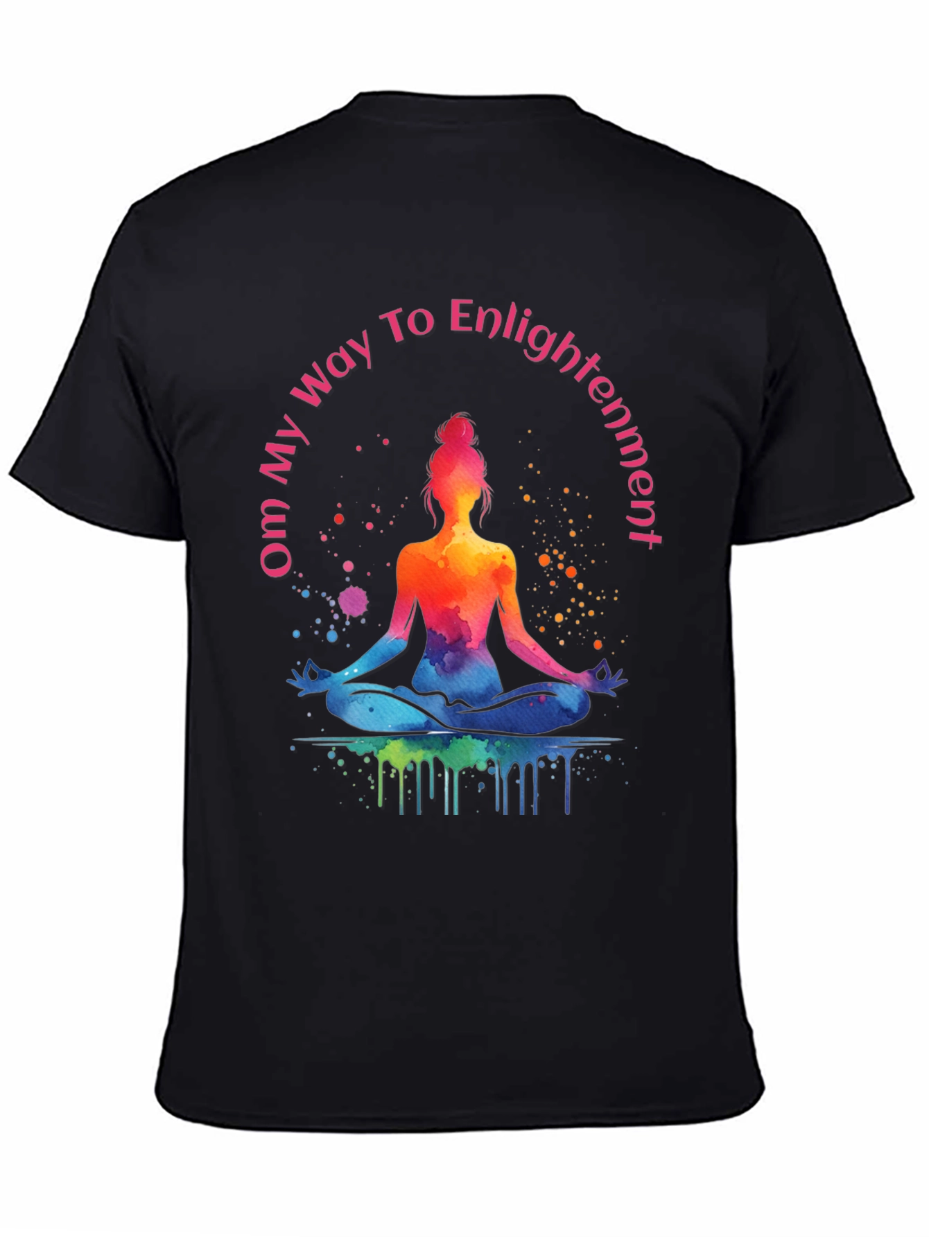 Om Way To Enlightenment T-Shirt - Meditating Yoga Tee