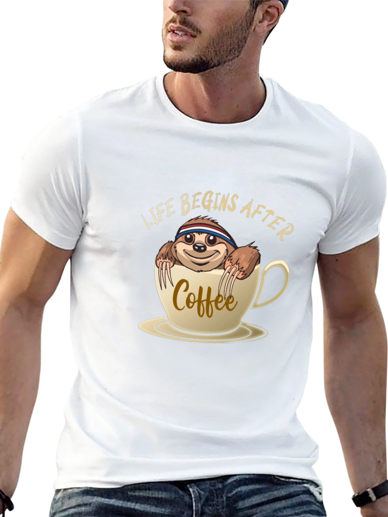Life Begins After Coffee Sloth T-Shirt