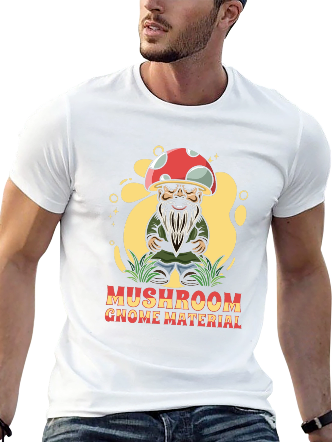 Mushroom Gnome T-Shirt Humorous Graphic Tee