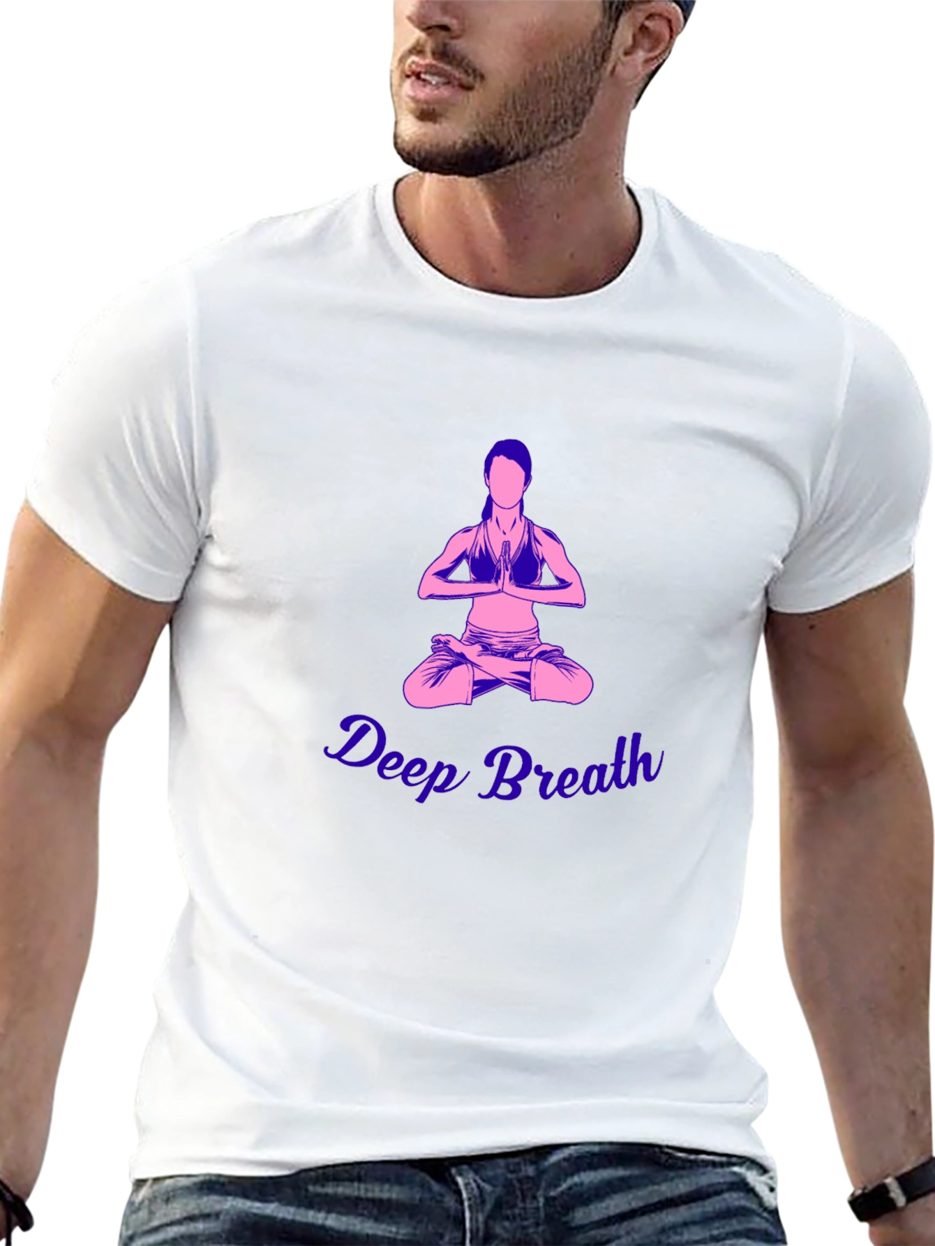 Deep Breath Yoga Graphic Tee - Meditate in Style