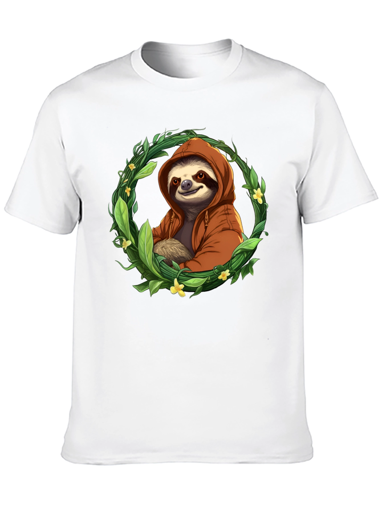 Sloth Wreath Graphic Tee - Relaxed Fit