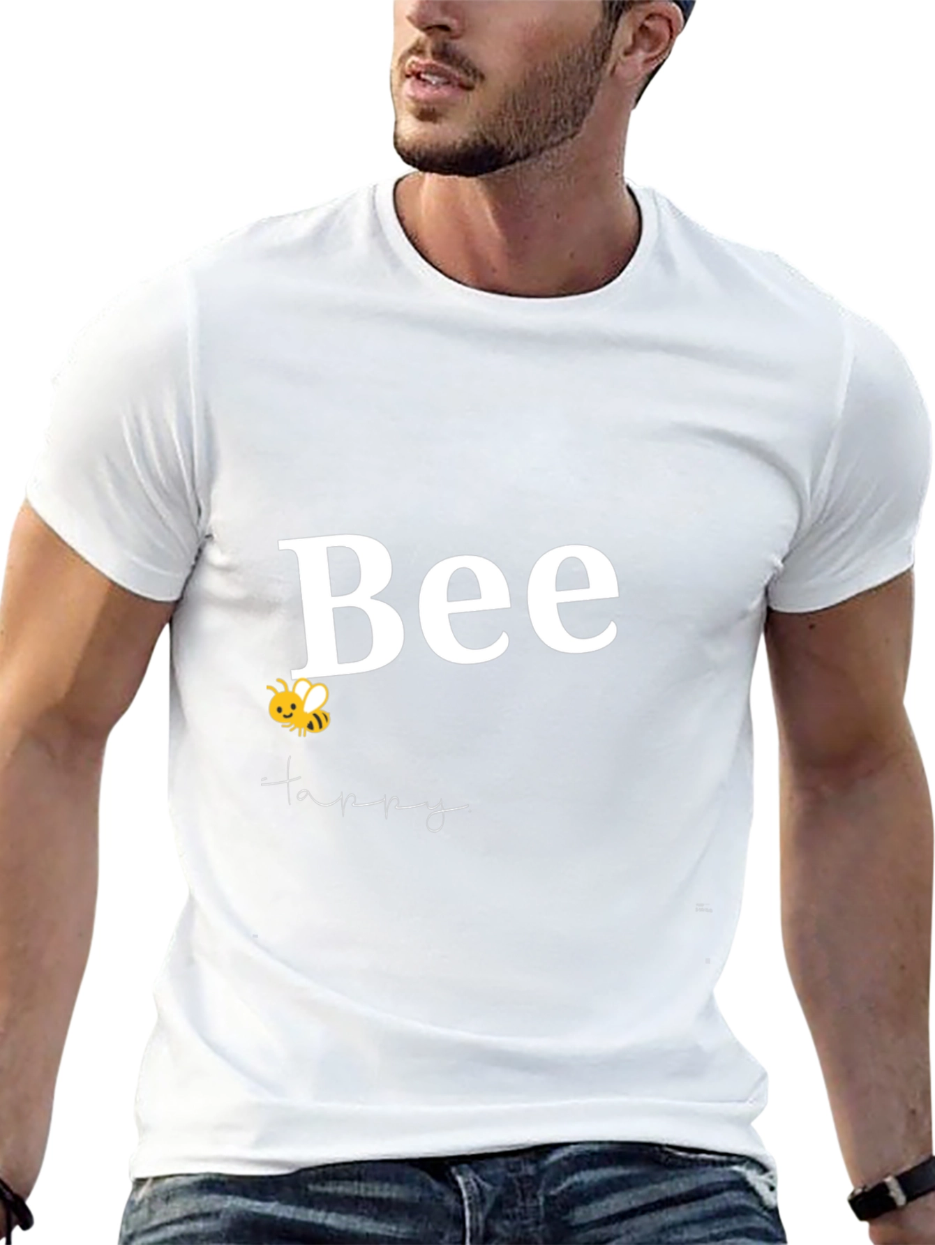 Bee Happy Graphic T-Shirt - Comfort Fit