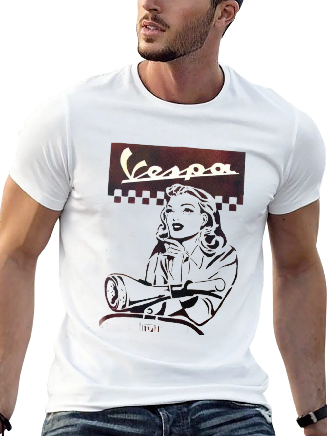 Retro Vespa Graphic T-Shirt - Classic Cool