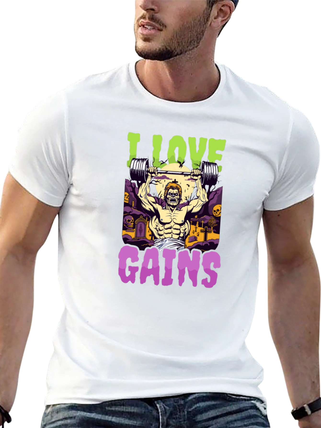 I Love Gains Graphic Tee