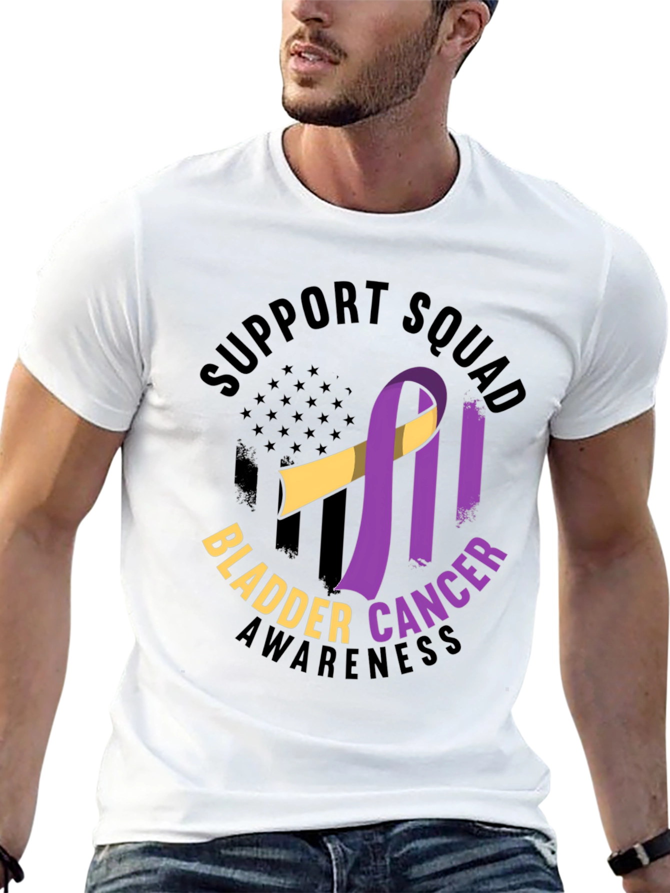 Bladder Cancer Awareness Support Squad T-Shirt