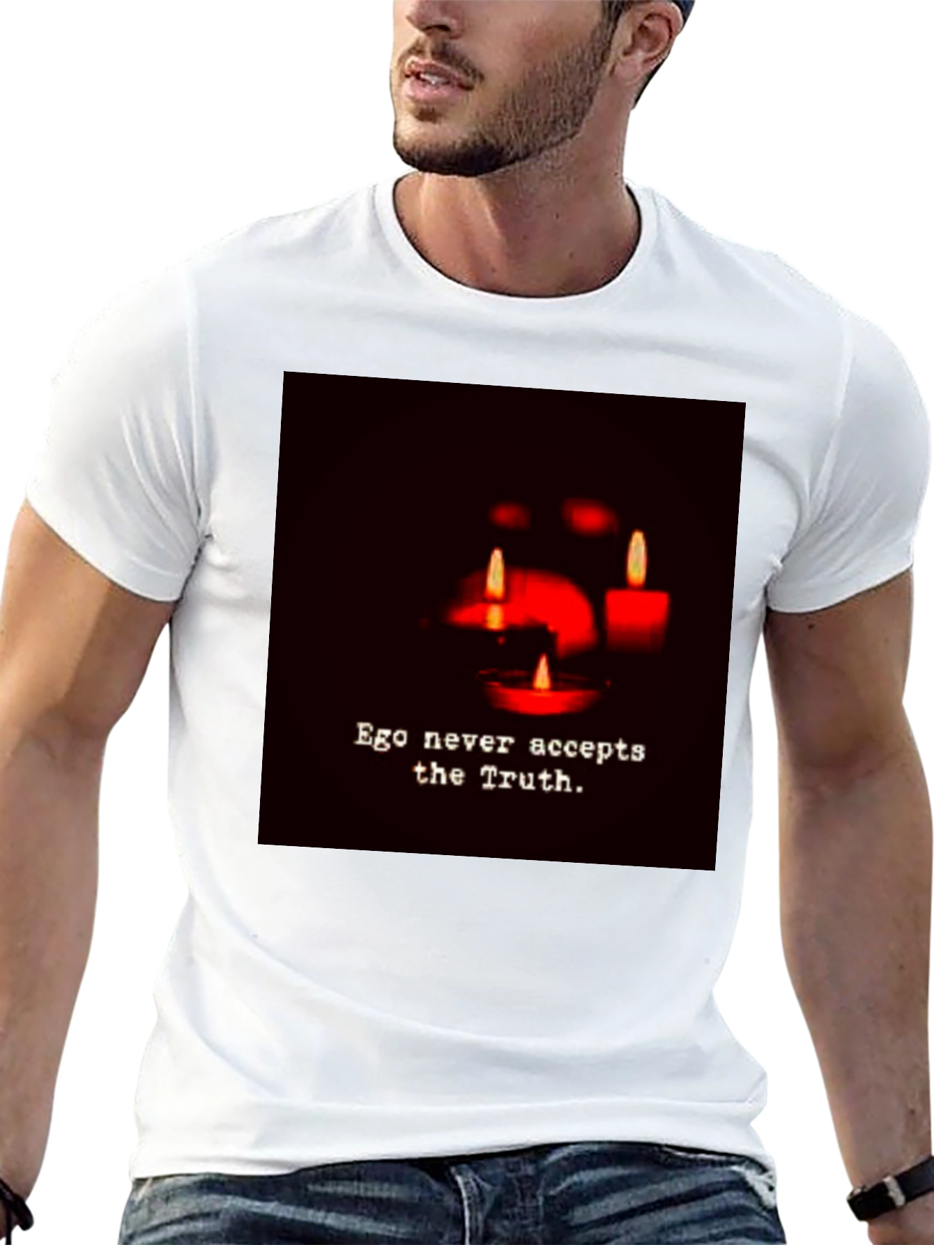 Ego Never Accepts the Truth Graphic Tee - Black