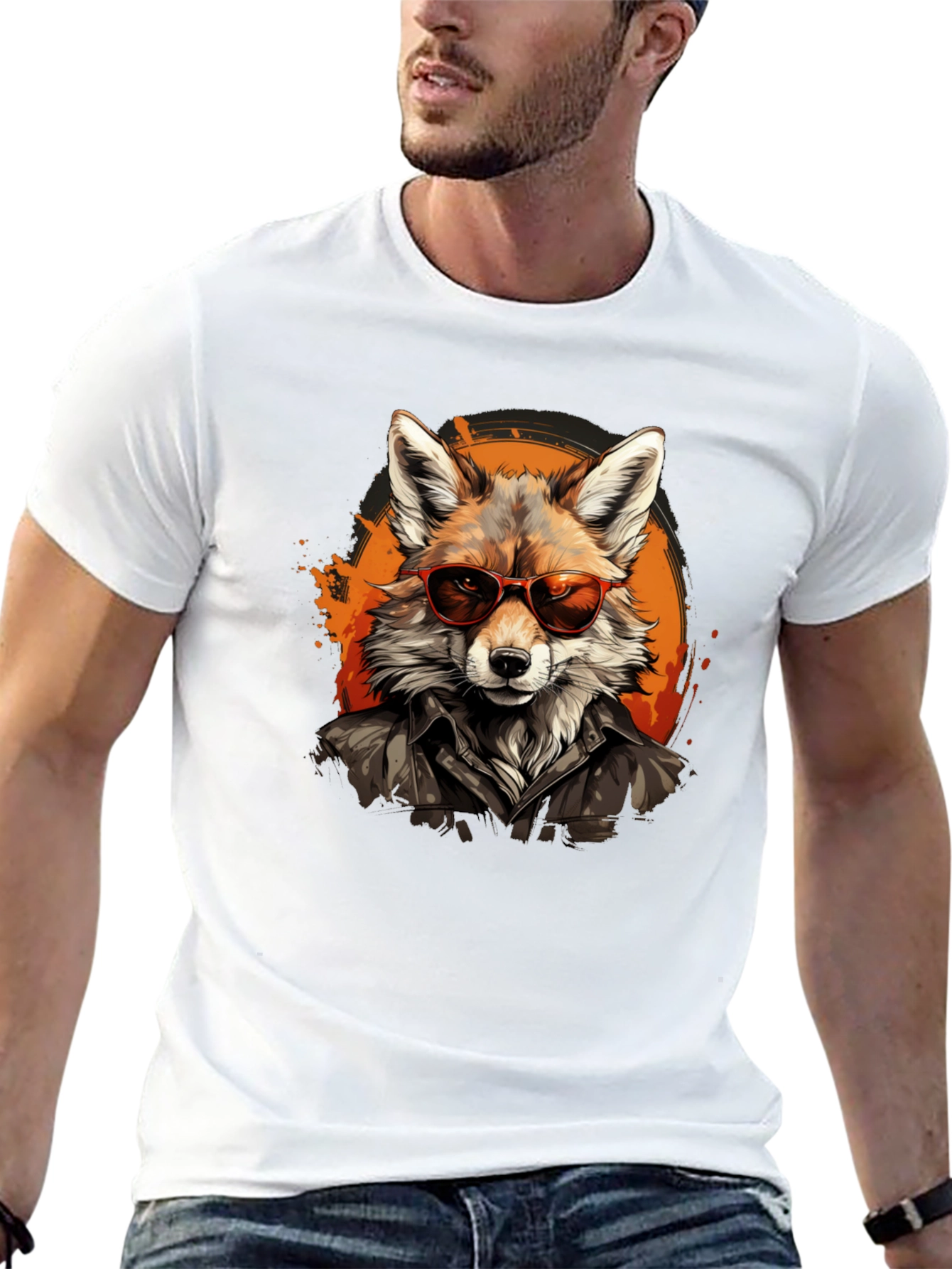 Cool Fox Graphic Tee - Trendy Animal T-Shirt