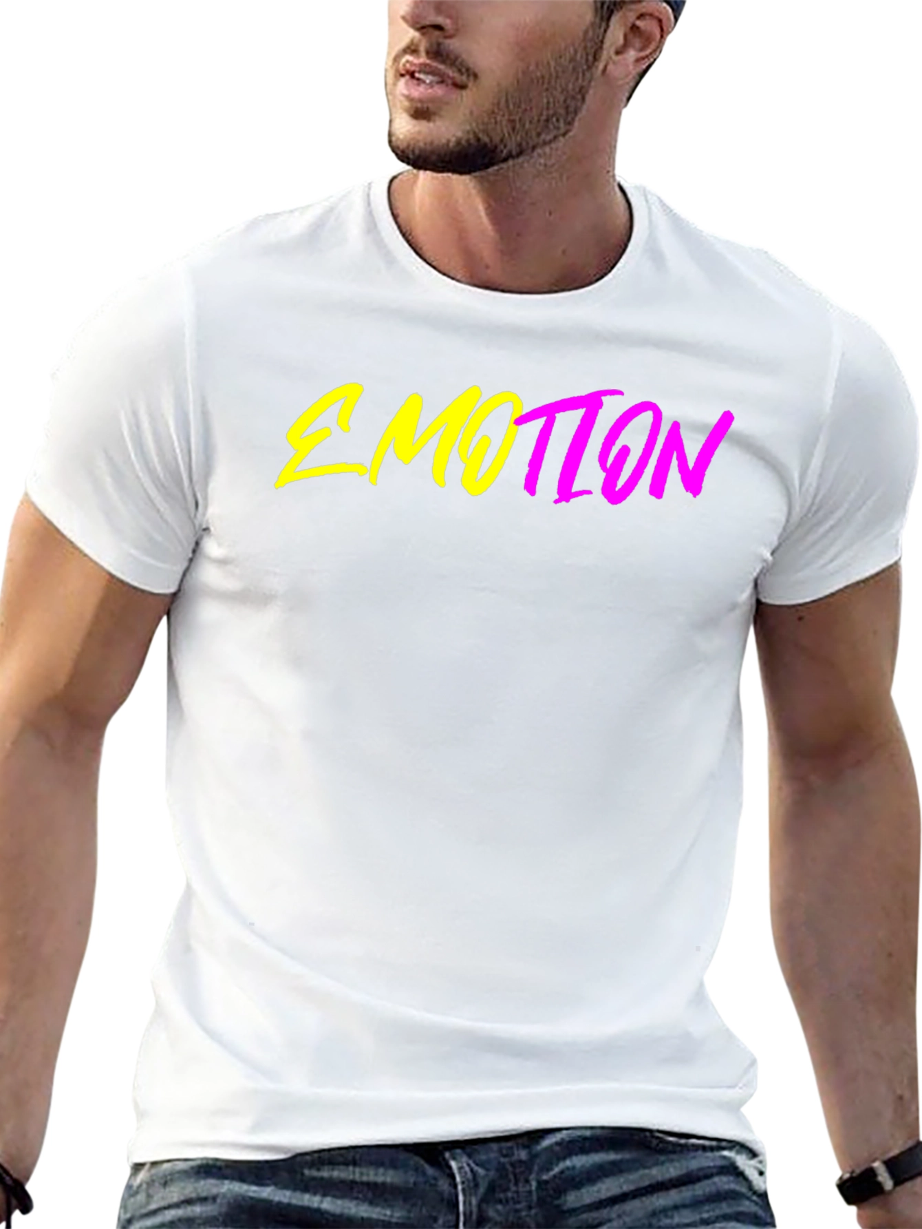 Emotion Graphic T-Shirt - Trendy Neon Design