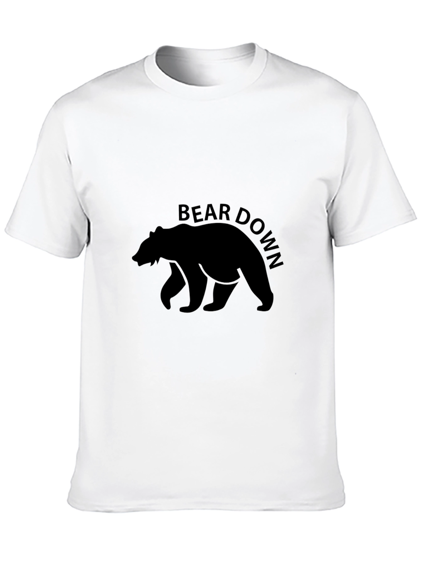 Bear Down Black Graphic T-Shirt - Comfort Fit