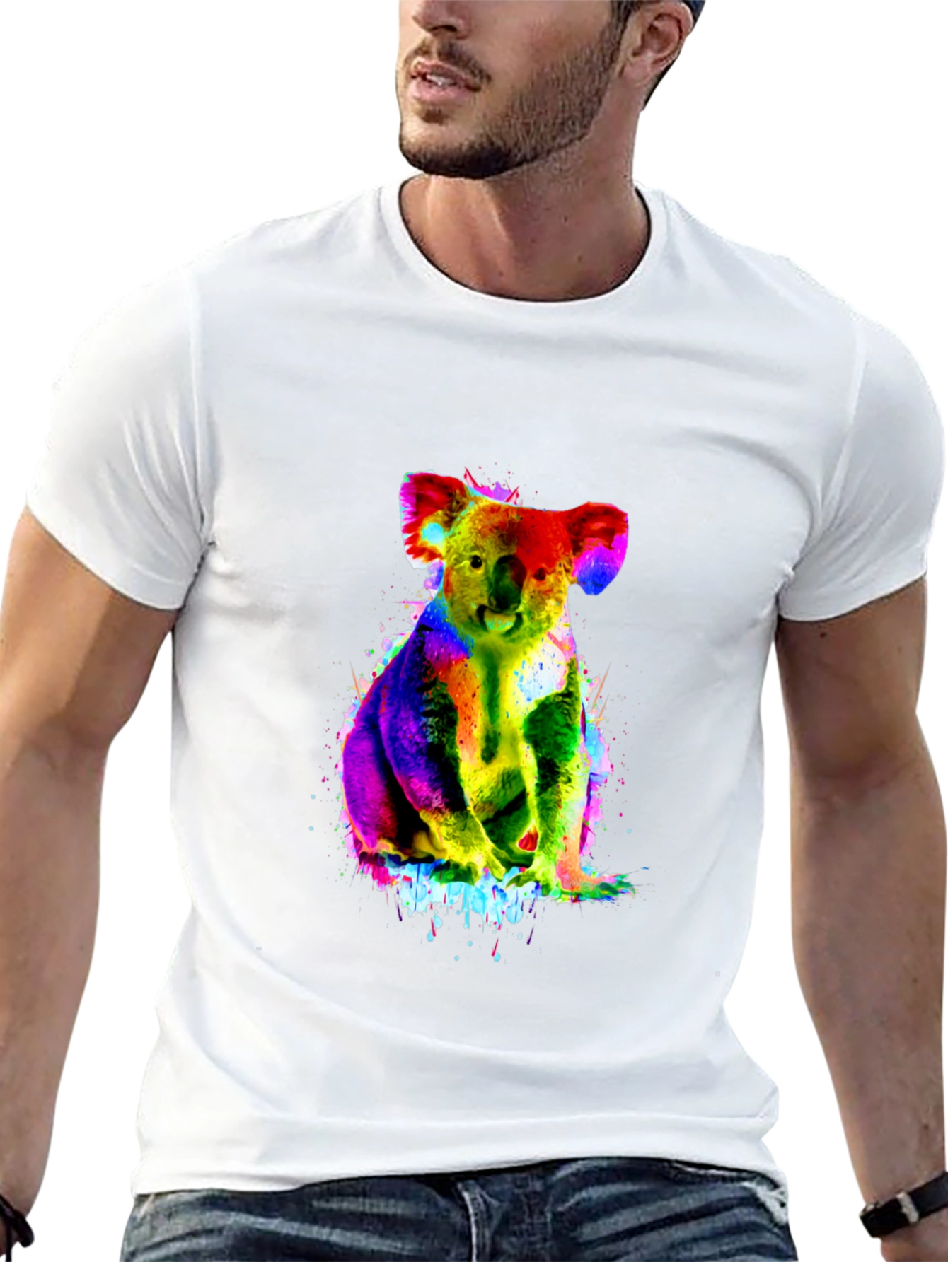 Colorful Koala Graphic T-Shirt