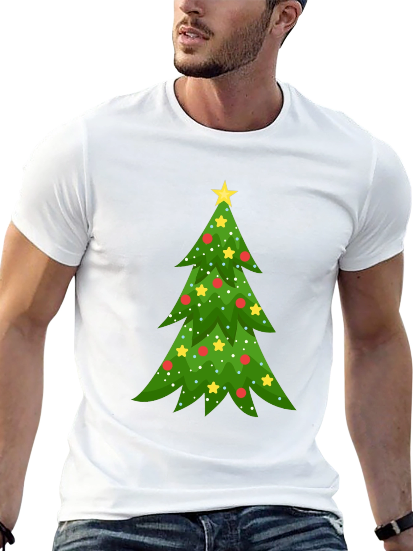 Festive Christmas Tree Graphic Tee - Holiday Spirit!