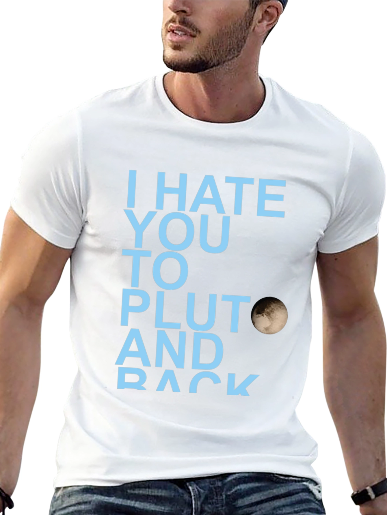 I Hate You to Pluto Graphic T-Shirt