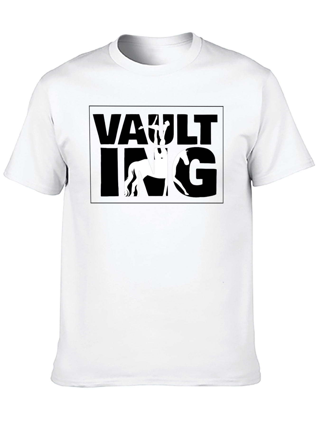 Vaulting Horse Rider T-Shirt - Black Graphic Tee