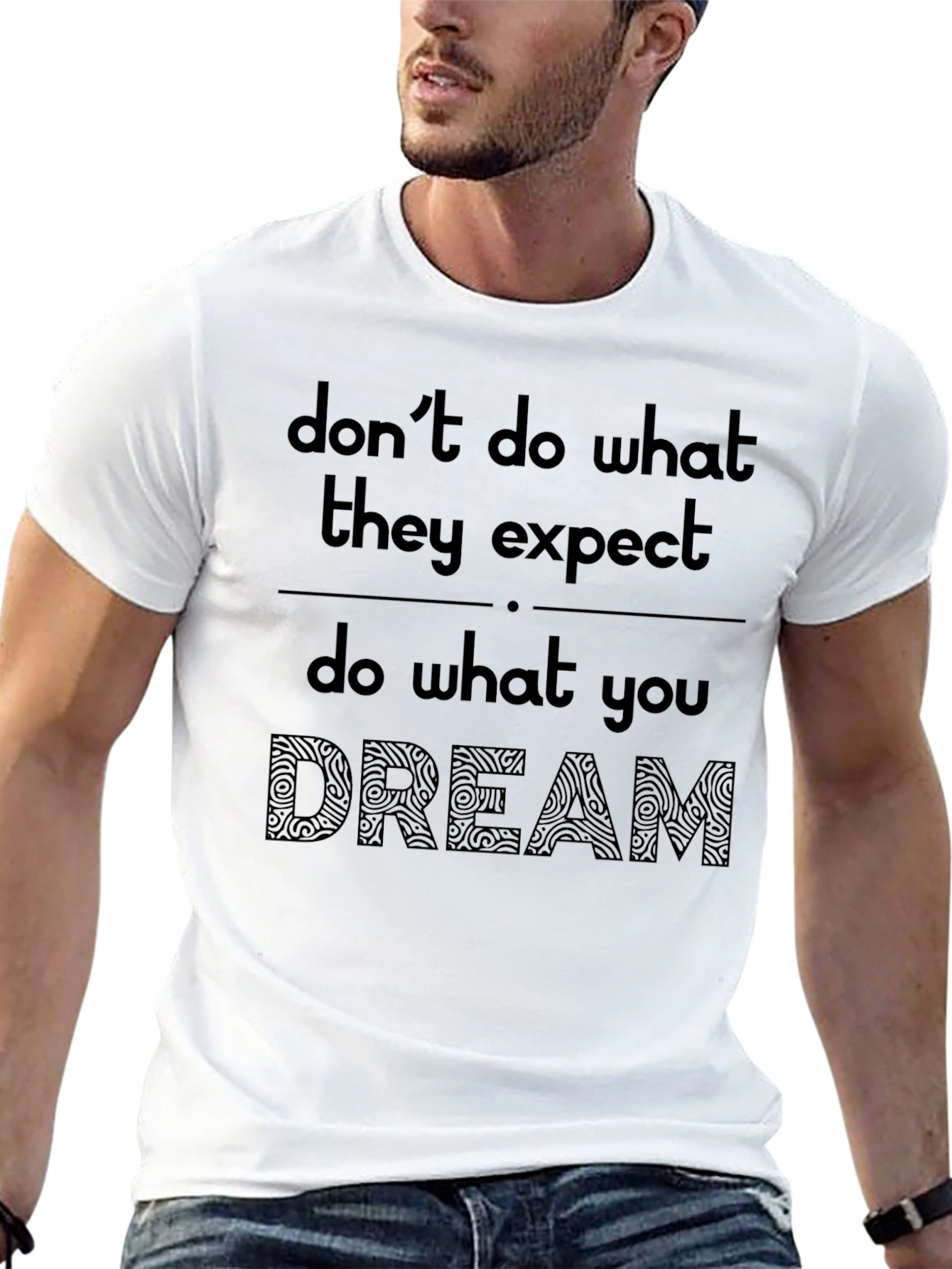 Inspirational Dream Graphic Tee - Black