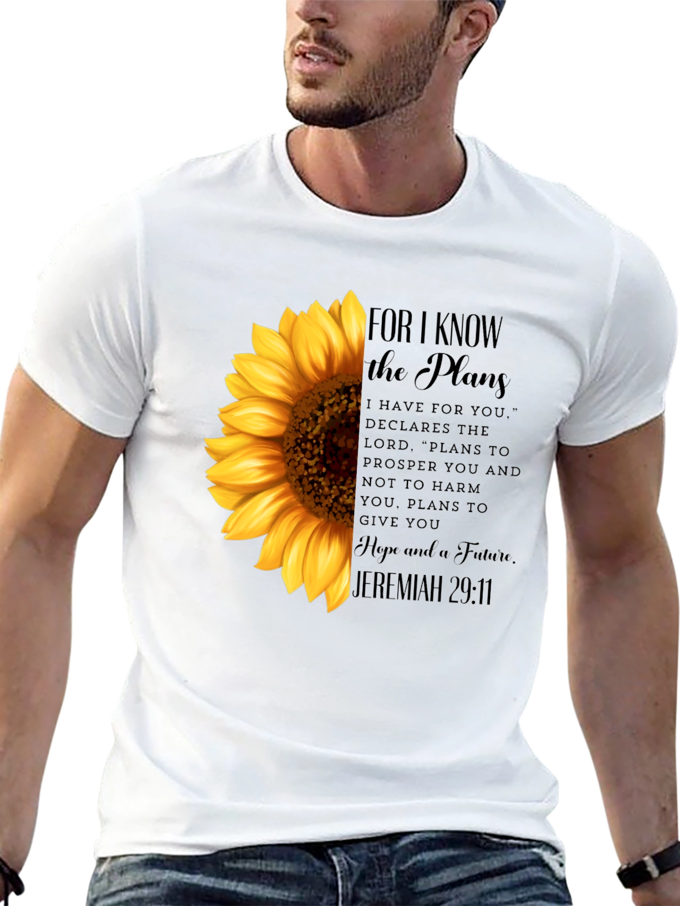 Sunflower Christian Verse Graphic T-Shirt