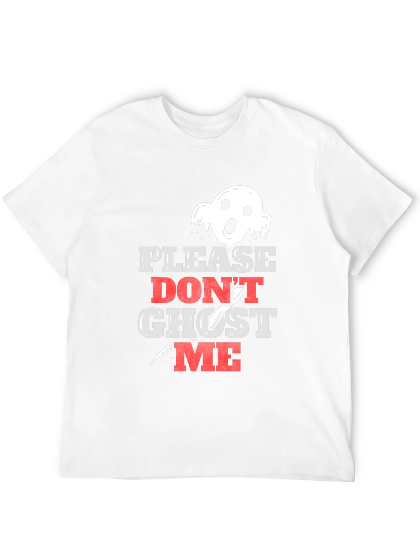 Please Dont Ghost Me Black Graphic Tee