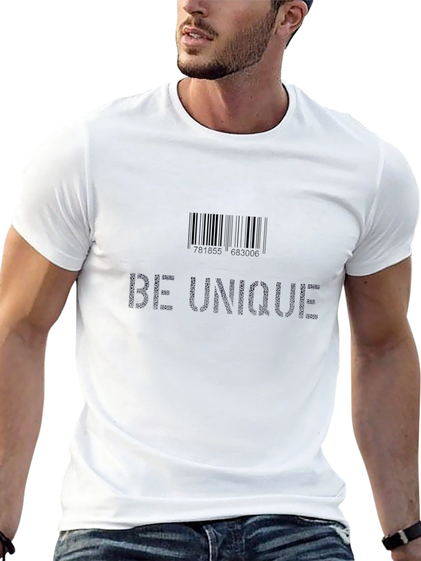 Be Unique Graphic Tee - Black Unisex T-Shirt