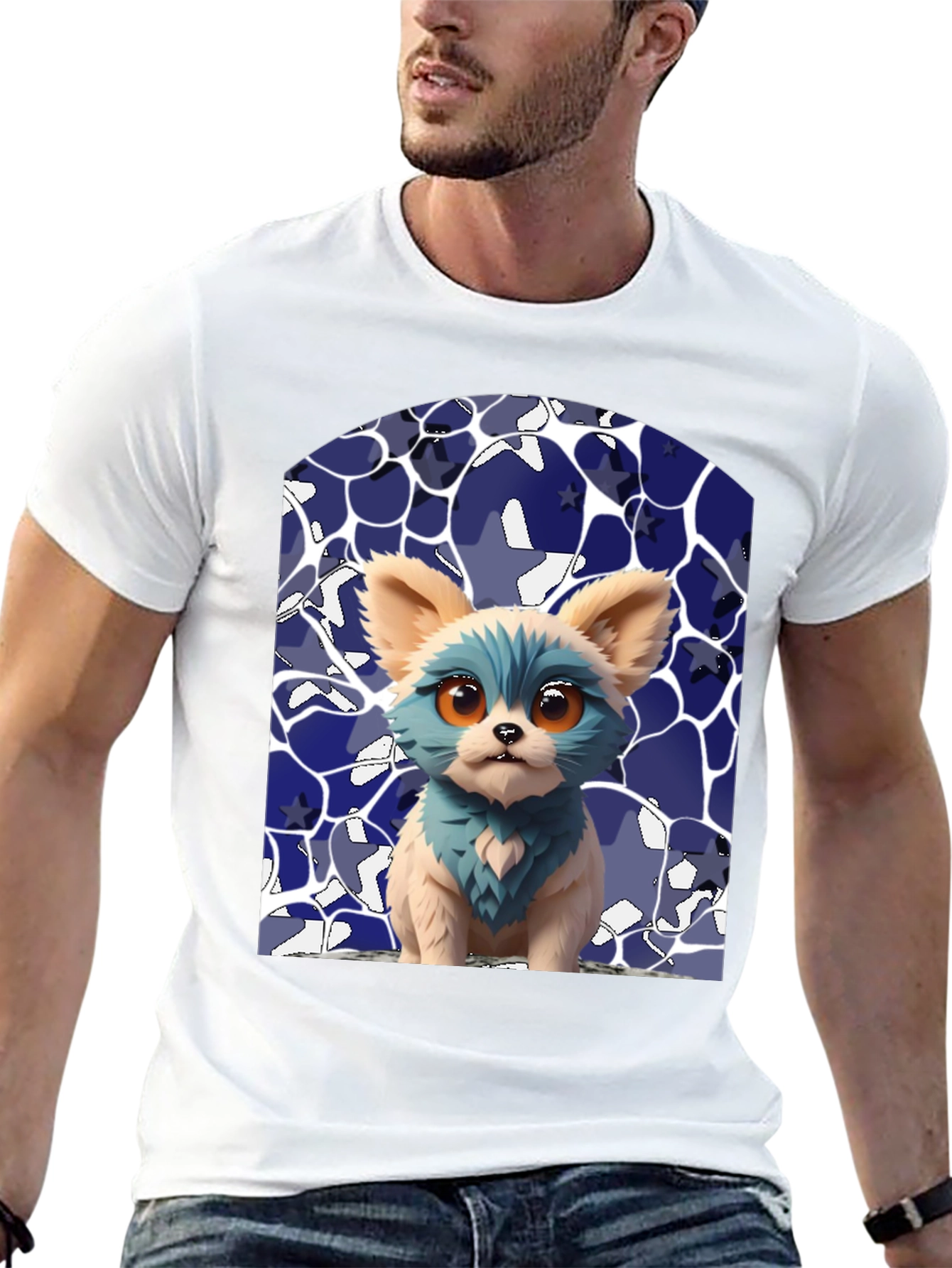 Cute Puppy Graphic Tee - Stylish Black T-Shirt