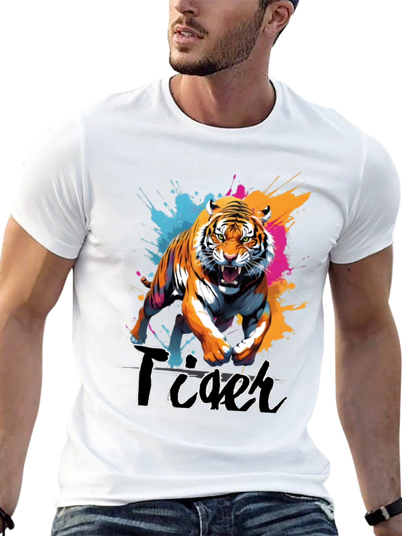 Bold Tiger Graphic Tee - Fierce Style