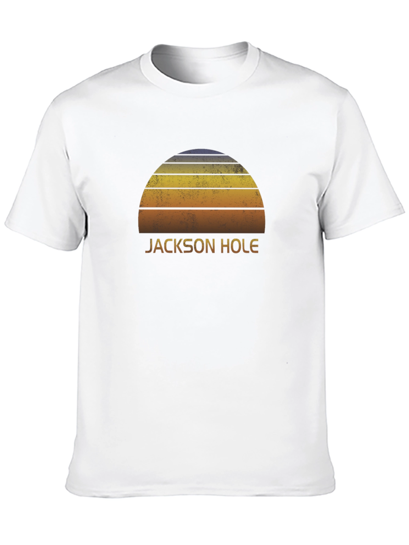 Jackson Hole Sunset Graphic T-Shirt - Retro Style