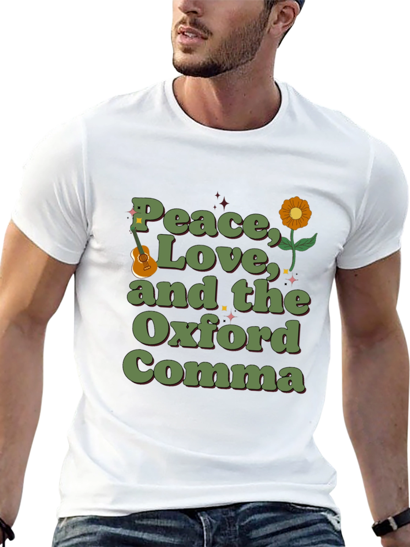 Peace Love and the Oxford Comma Graphic Tee