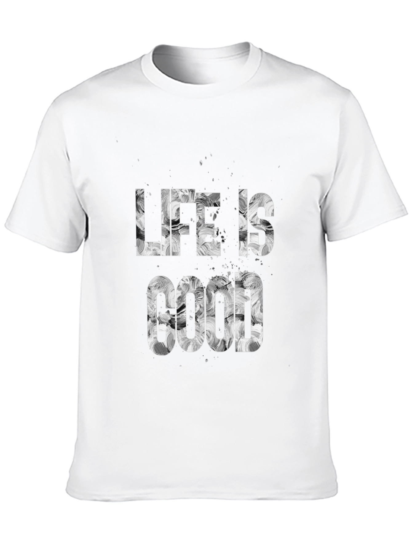 Life is Good Graphic Print Black T-Shirt