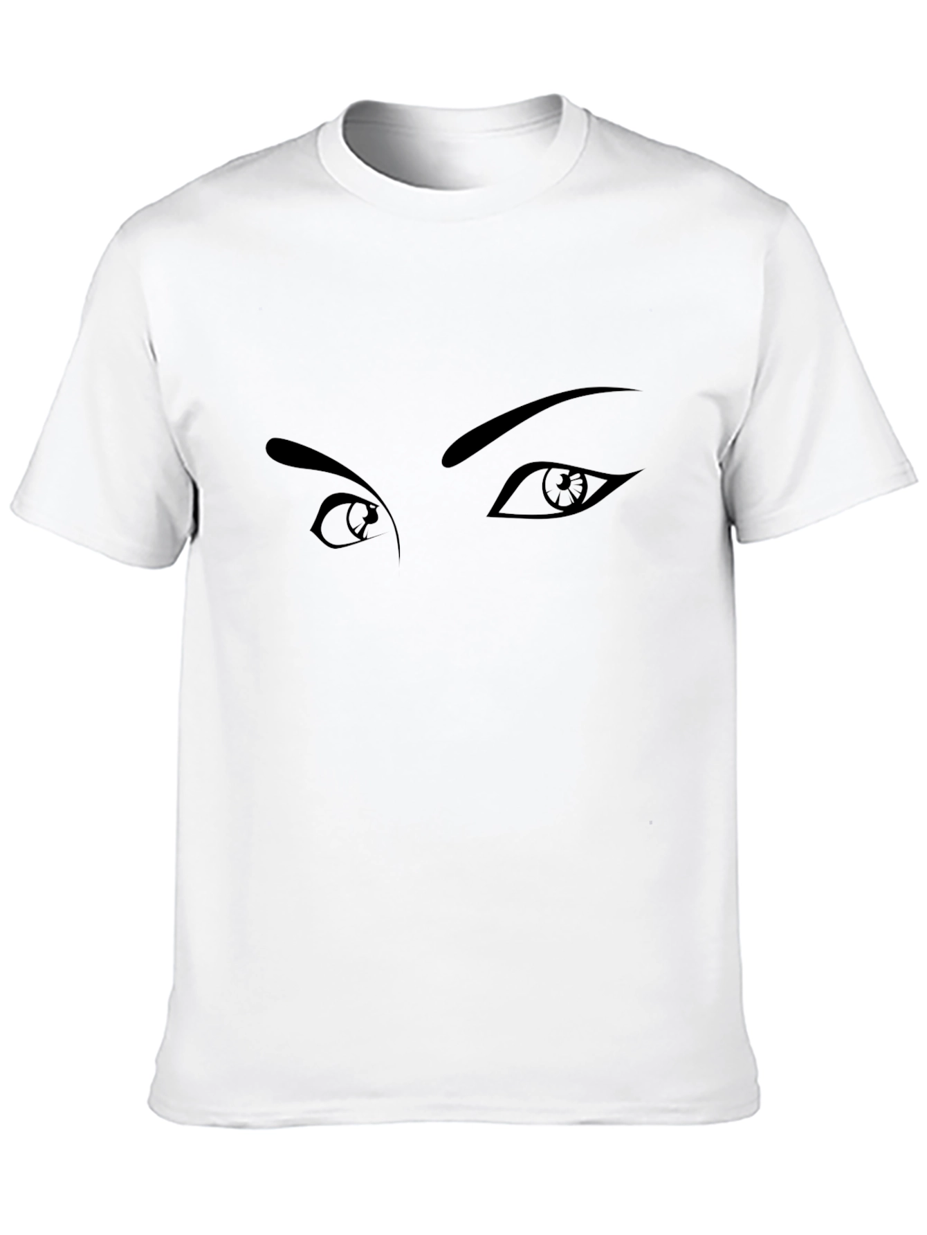 Mysterious Eyes Graphic Tee - Black Cotton T-Shirt