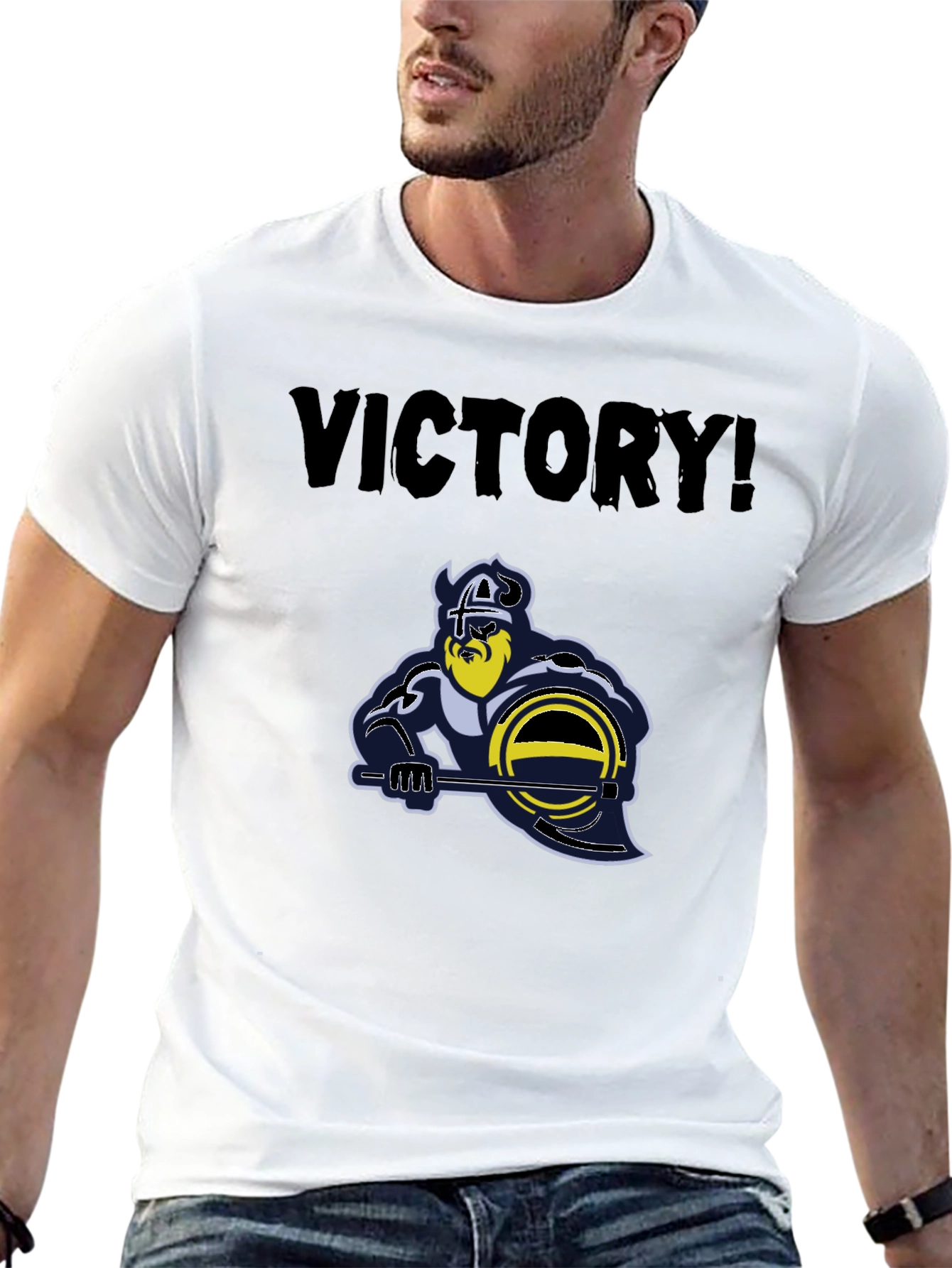 Victory Viking Graphic Tee - Black