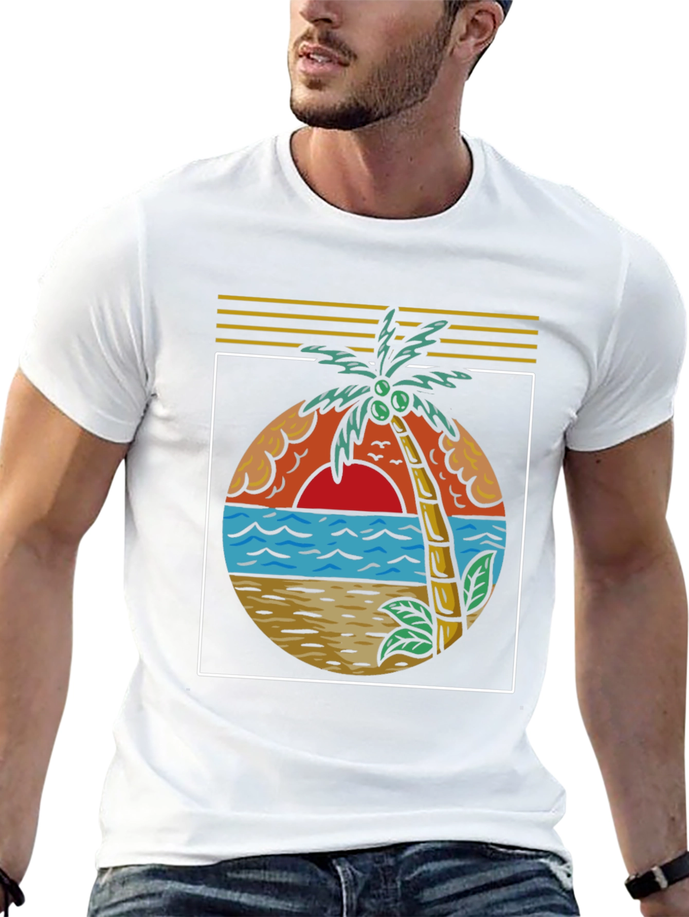 Tropical Palm Beach Graphic Tee