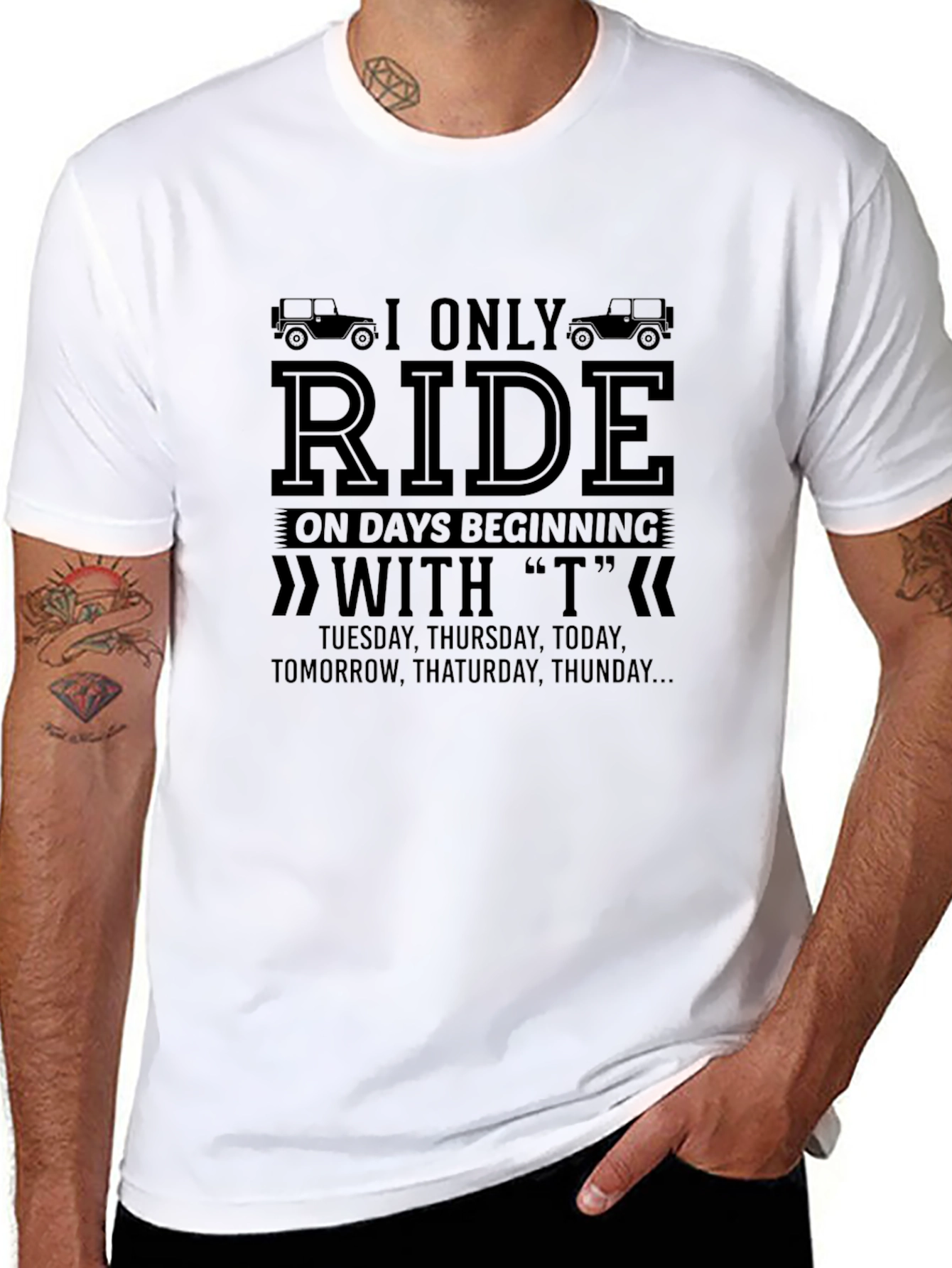I Only Ride On Days Beginning With T T-Shirt