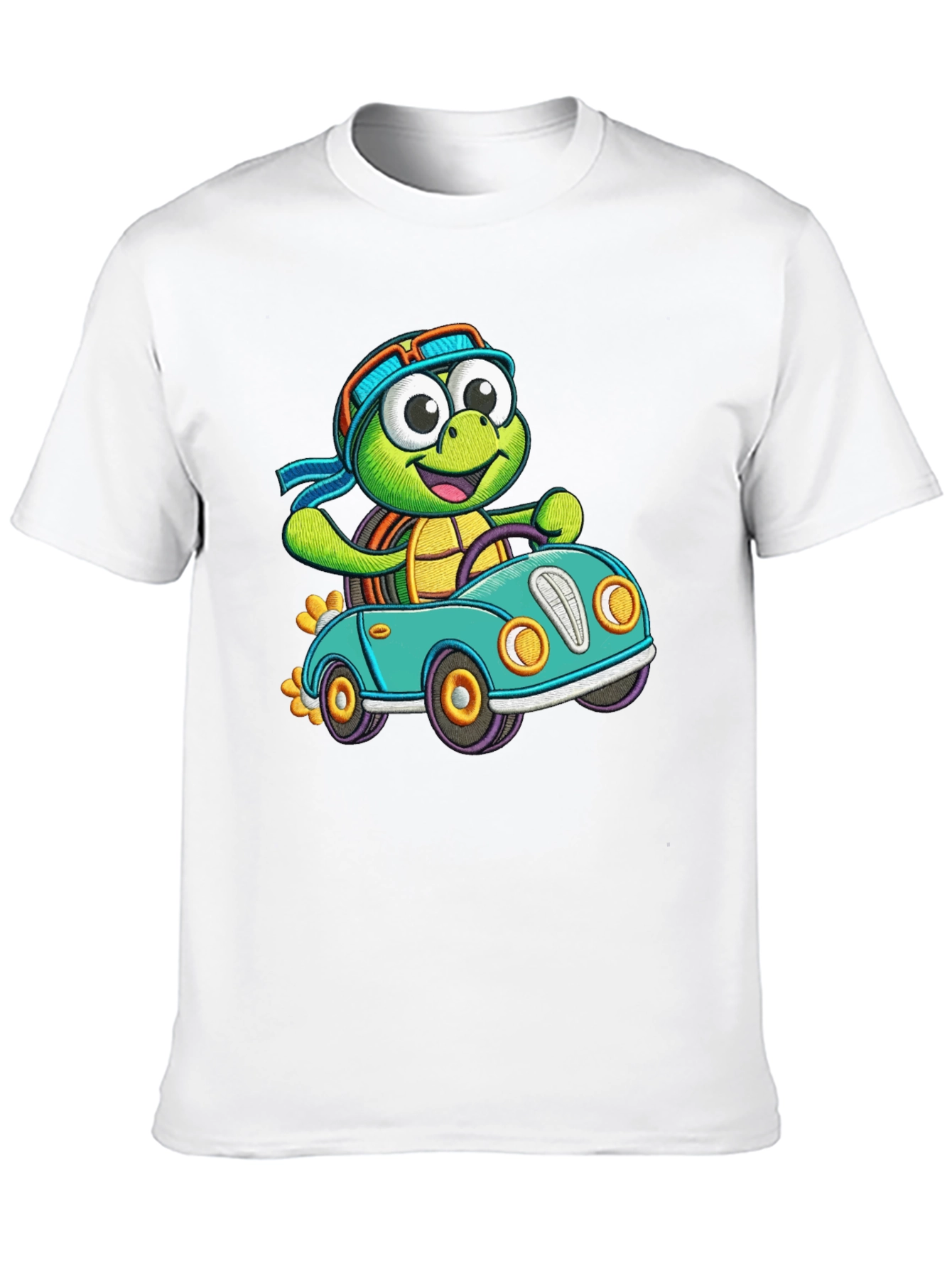 Cartoon Turtle Driving T-Shirt