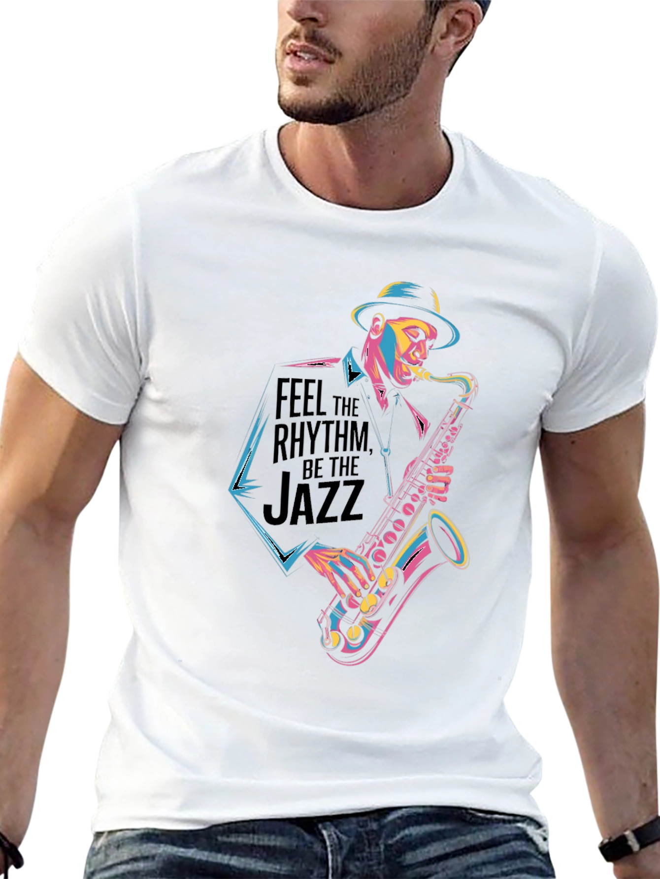 Jazz Musician T-Shirt - Feel the Rhythm