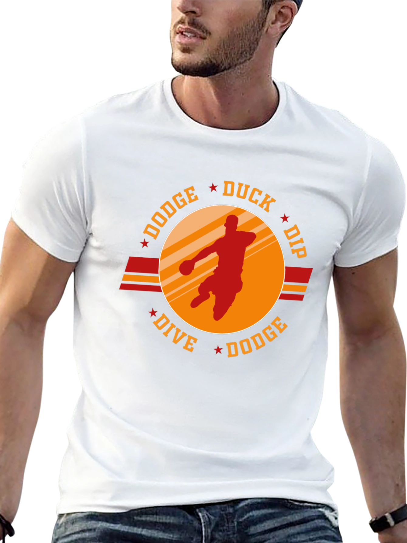 Dodgeball T-Shirt - Dodge Duck Dip Dive Dodge